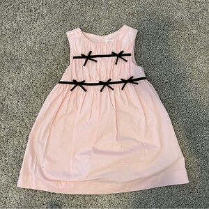 Zara Pink Dress with Black Bow Details